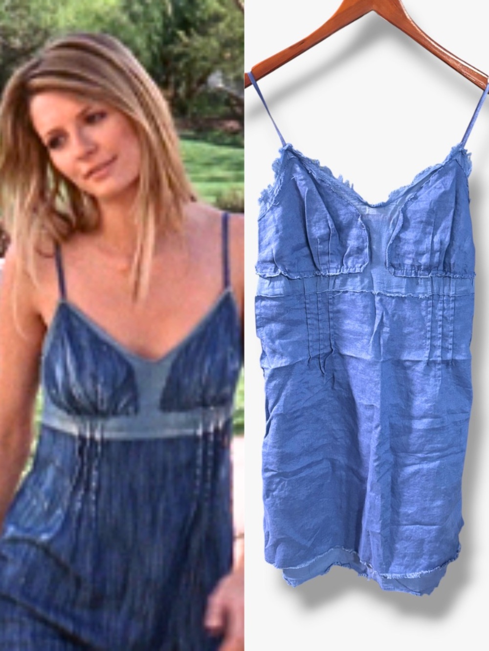 Miss Sixty Dress ASO Marissa Cooper Y2K The O.C. Blue Mini Alt Vintage L